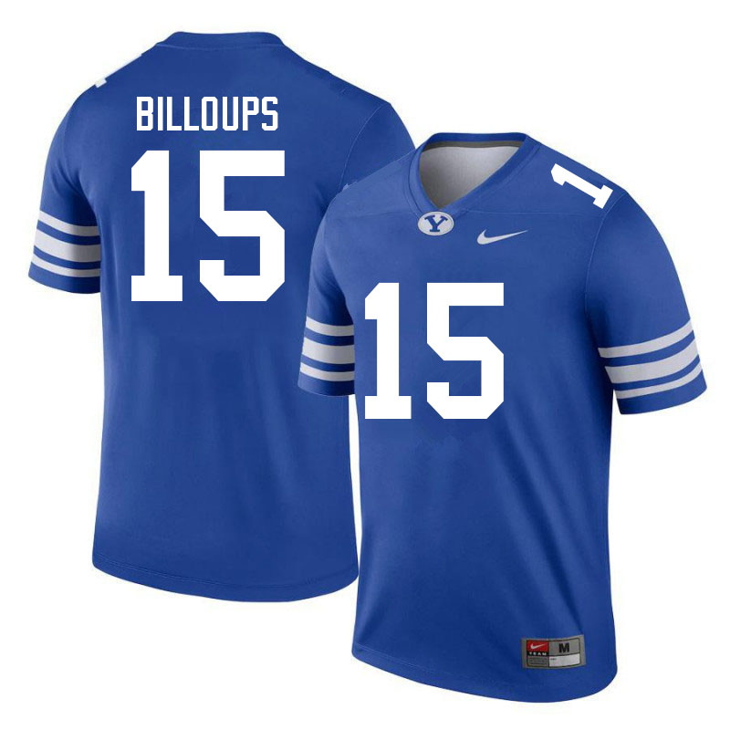 Men #15 Nick Billoups BYU Cougars College Football Jerseys Sale-Royal